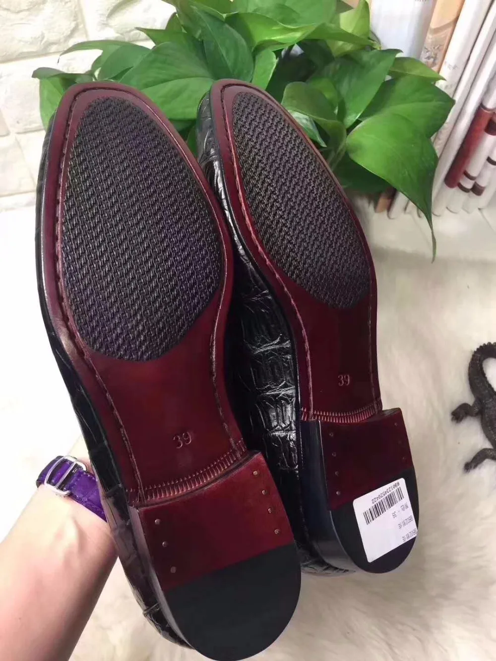 Новинка 2018 модная мужская обувь из 100% натуральной крокодиловой кожи на животе