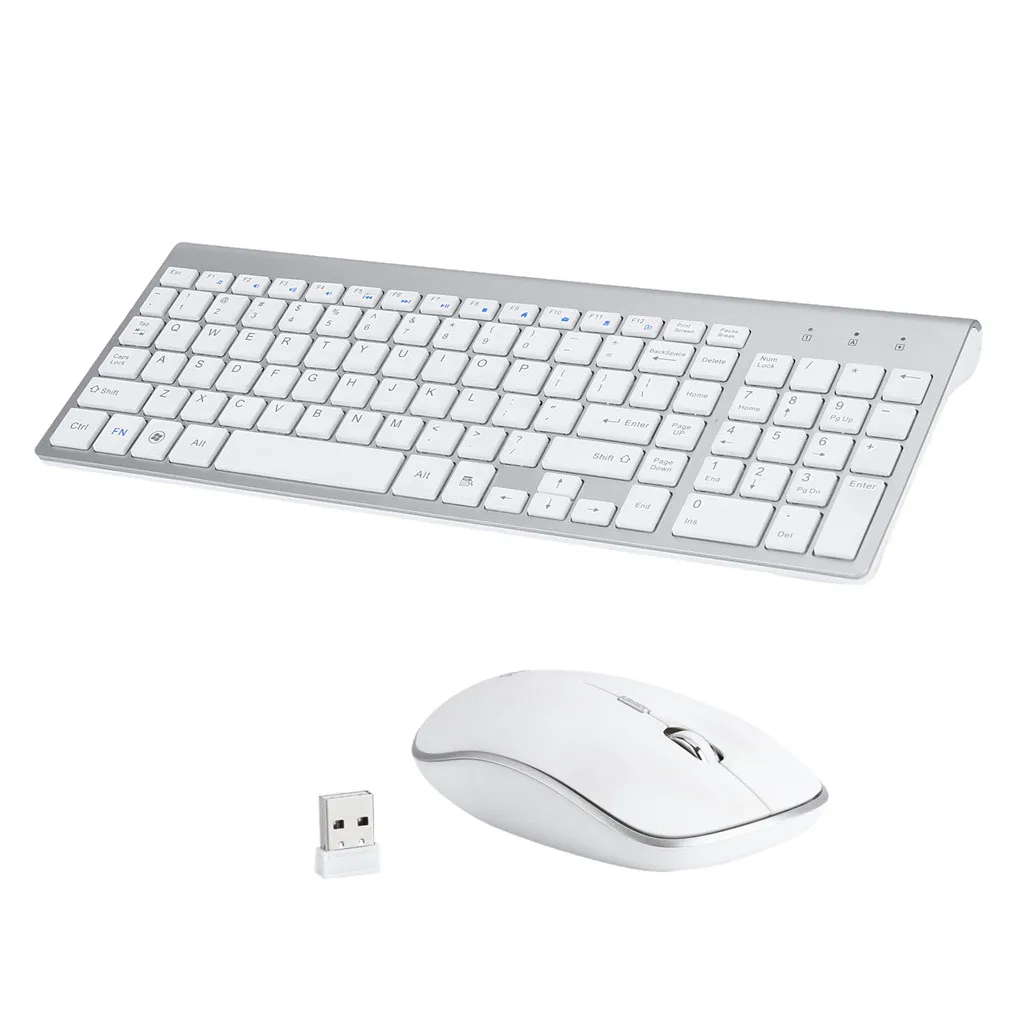 VOBERRY Mini Ultra-thin Silent Mouse 2.4 GH USB Wireless Keyboard Set High Sensitivity 104 Full | Компьютеры и офис