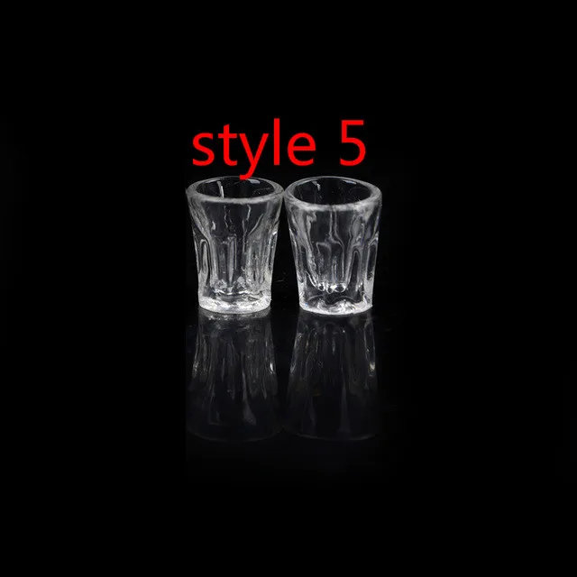 style 5 1/2/4/6 шт./лот 1:12 Смола кукольная мини Lemon Milk Чай стакана воды аксессуары для миниатюрного кукольного домика чашки игрушка мини украшения подарки - Цвет: style 5
