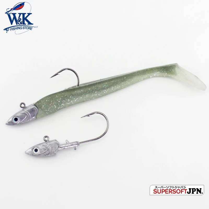 WK Strong 8/0 90g and 6/0 60g Jig Hooks Big Jig Head for Soft Lure Weighted Fishing Hooks Colorful JIGS