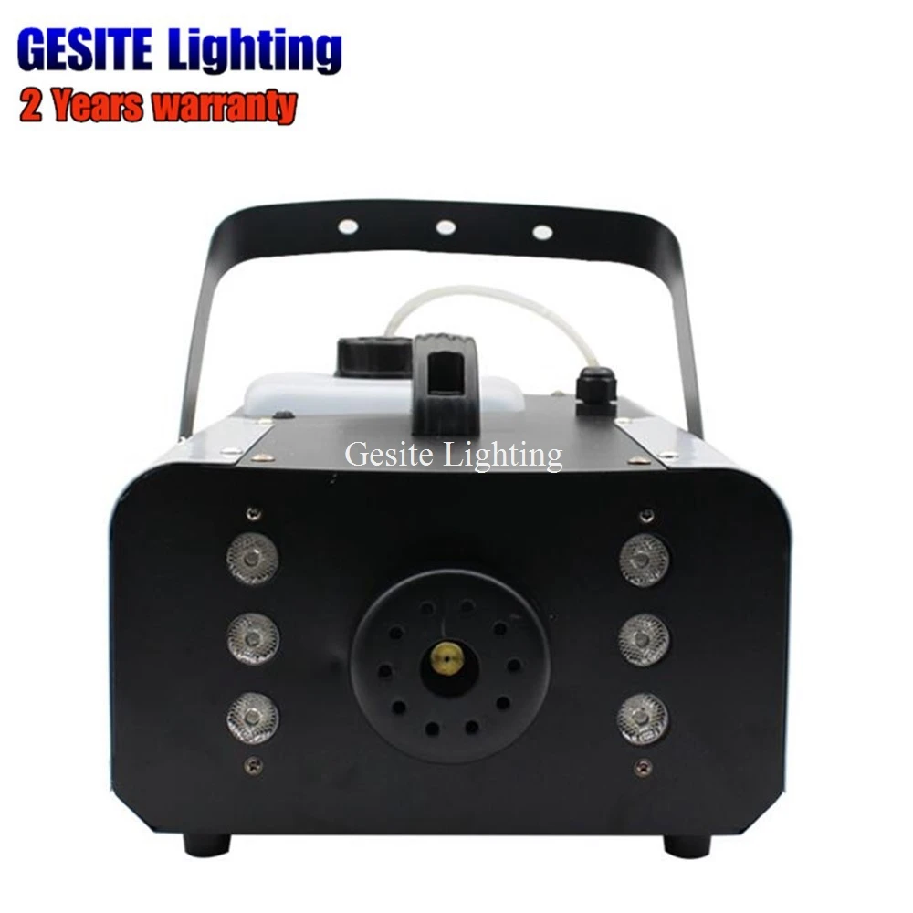 Дымовая DMX512 светодиодный противотуманная машина 1500 Вт тяжелый туман с RGB цветной светодиодный s дым