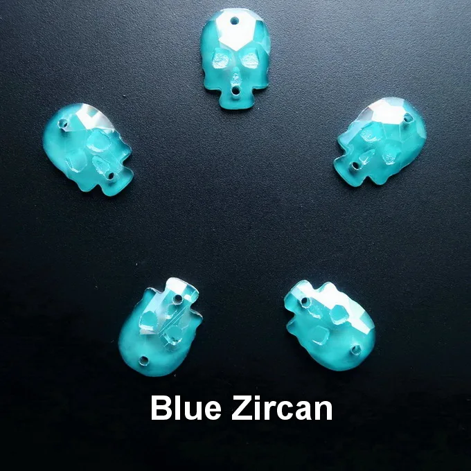 A5 Blue Zircan Череп Форма желе карамельный цвет стекло кристалл 14 мм 18 мм 20 шт/п пришить стразы кристаллы бусины Одежда Обувь Сумки diy Обрезка - Цвет: A5 Blue Zircan