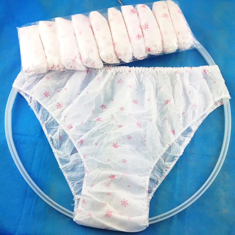 

Women Cotton Non-woven Fabric Briefs Girl Ultra-thin Travel Clean Underwear Female Printed Disposable Panties Intimates Dropship