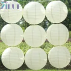 Zilue 10 шт.лот китайские бумажные фонари цвета слоновой кости, круглые бумажные фонари, лампы для дома вечерние ринки, свадьбы, украшения для детского дня рождения