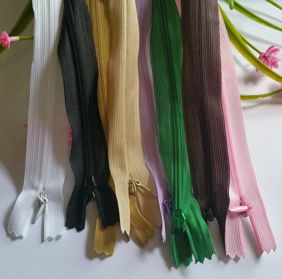 ( can choose the colors ) 3# 40CM lace Invisible Nylon Zipper For DIY Back Cushion Skirt Hidden Zippers Sewing 50Pcs/lot | Дом и сад