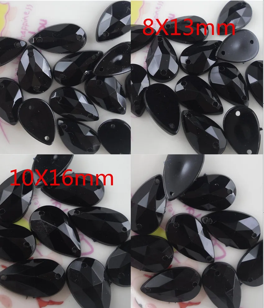 Акриловые кристаллические украшения с двумя отверстиями в форме капель воды