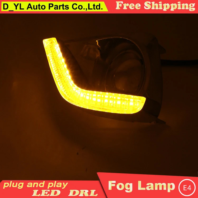 Car Styling Daytime Running Lights for Toyota Vios LED DRL 2014-2015 Fog Light Front Lamp Automobile Accessories | Автомобили и