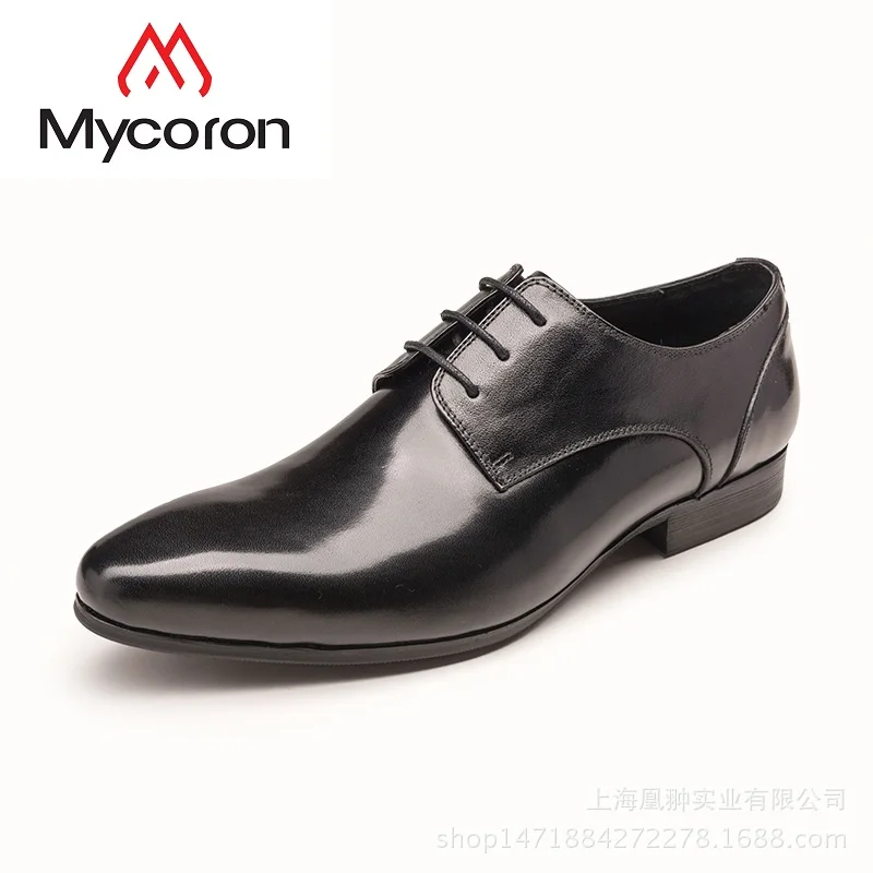 MYCORON классические ботинки из натуральной кожи Мужские модельные туфли мужские