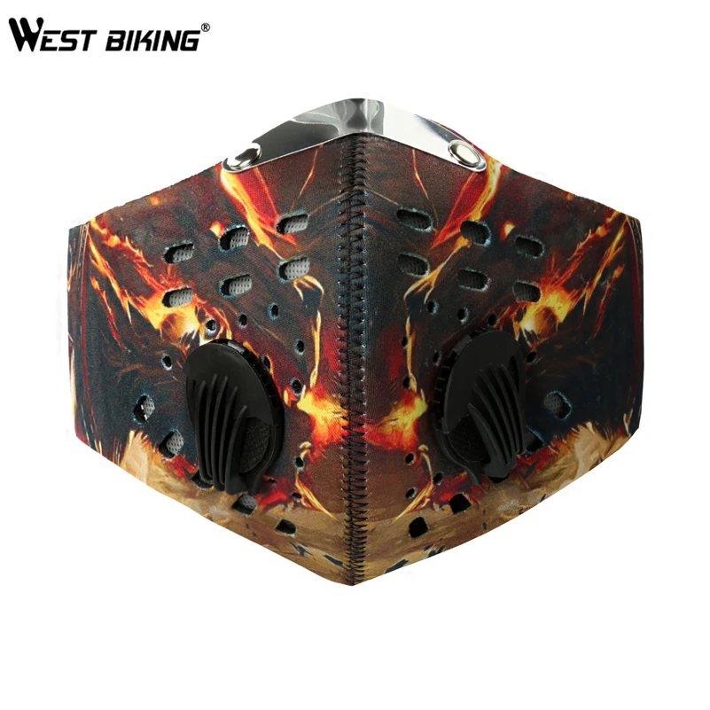 WEST BIKING Спортивная маска полумаска для лица с фильтром PM2.5 фильтрующая