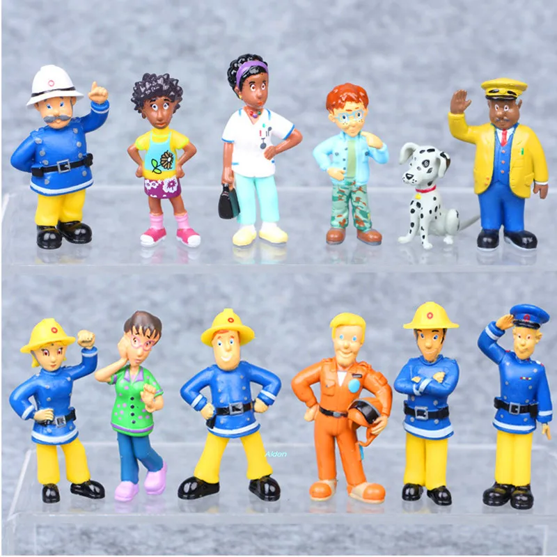 12 шт./компл. фигурка Fireman Sam Everyones герой Пенни Норман Элвис стеле Майк пвх экшн