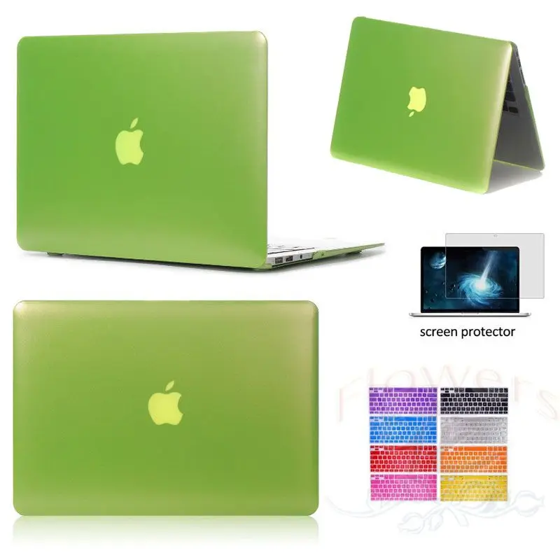 Matte Case For Apple Macbook Air Pro Retina 11 12 13 15 Laptop Bag sleeve notbook Hard mac+Keyboard Cover+Film without Logo | Компьютеры и