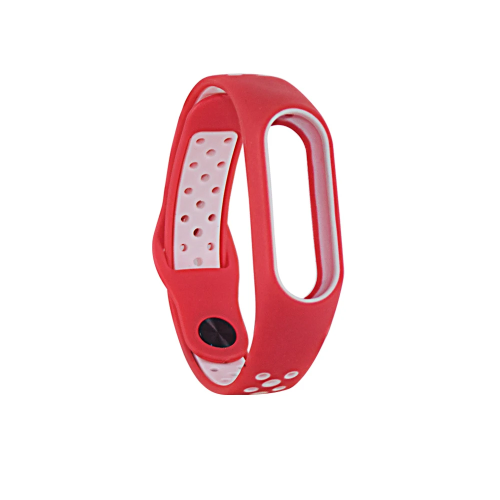 Сменный силиконовый ремешок для Xiaomi mi Band 2 для mi band 2, спортивный ремешок, браслет для Xiao mi Band 2, умный ремешок, аксессуары - Цвет: red white