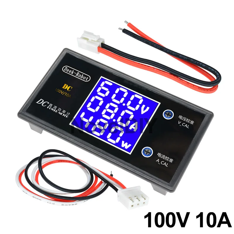 DC 0-100V 0-50V 5A 10A цифровой вольтметр Амперметр ваттметр напряжение тока измеритель мощности Детектор напряжения тестер 250W 1000W - Цвет: 100V 10A