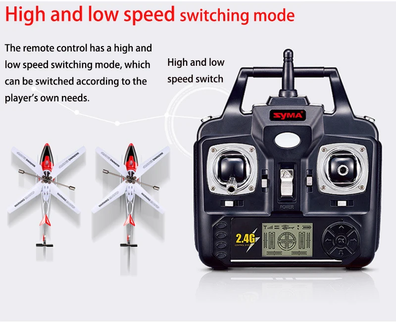 SYMA S39 RC вертолет 3 канала оснащен гироскопом светодиодный светильник дистанционное управление расстояние 100 м детский подарок красный/белый