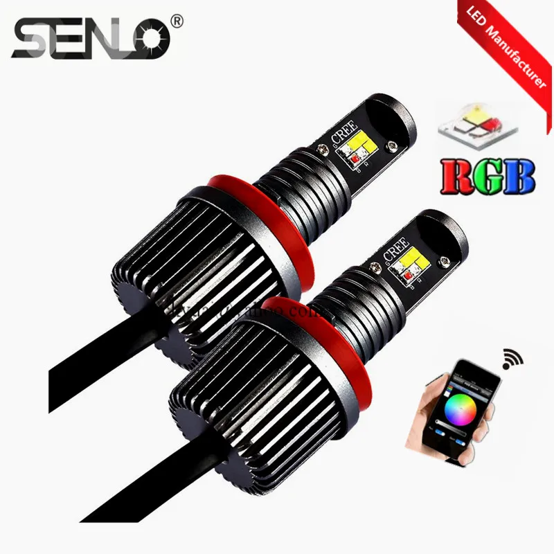 Многоцветный светодиодный rgb маркер без ошибок e92 angel eye 30 Вт RGBW для bm w h8 X5 E70 X6 E71 E90