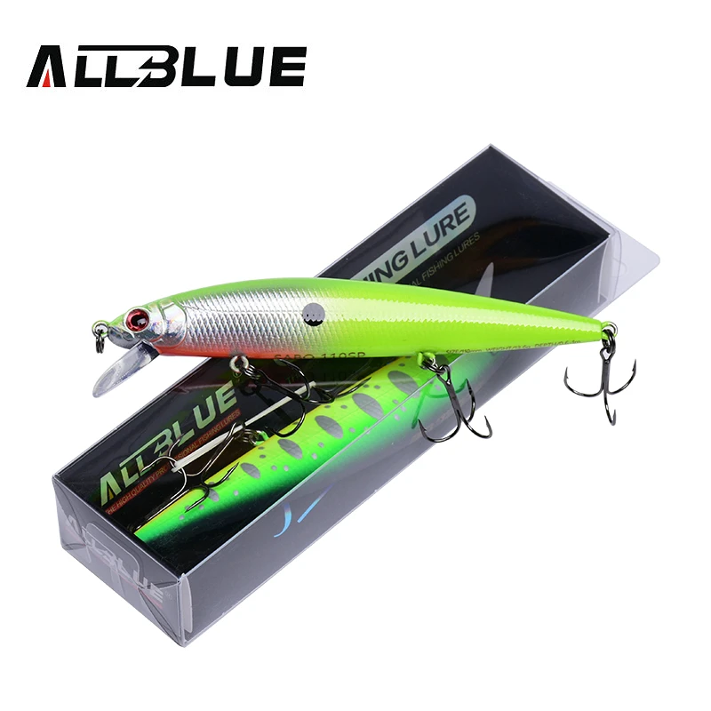 ALLBLUE SABO 110SP рыболовная приманка 110 мм 13 6 г подвесная Jerkbait Minnow Amigo воблер на глубину 0