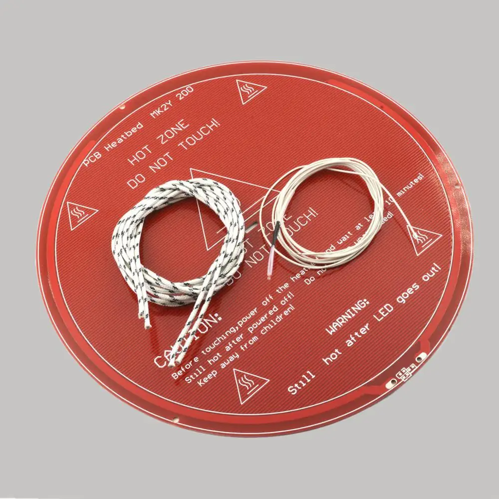 MK2Y круглая Подогреваемая платформа PCB Delta RepRap 3D принтер Kossel Rostock 12 В 220 мм