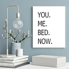 YOU ME кровать сейчас спальня настенная живопись холст печать плакат Настенный декор плакаты и принты настенные картины для гостиной