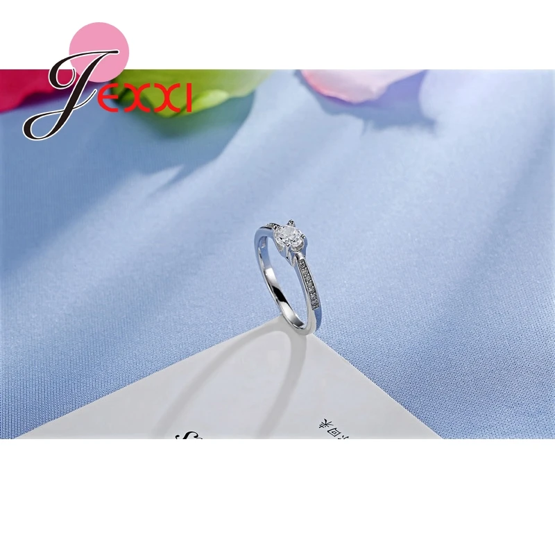 Женское кольцо из серебра 925 пробы с фианитом|finger ring|925 sterling silver ringsterling rings |