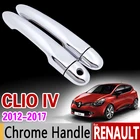 Хромированная ручка, Накладка для Renault Clio IV, Clio 4, MK4, 2012, 2013, 2014, 2015, 2016, 2018, 2019, автомобильные аксессуары, наклейки