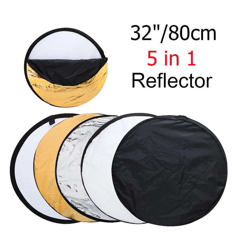 32 &quot80 см 5 в 1 складной многодисковый светильник отражатель с Cariing Bag Круглый