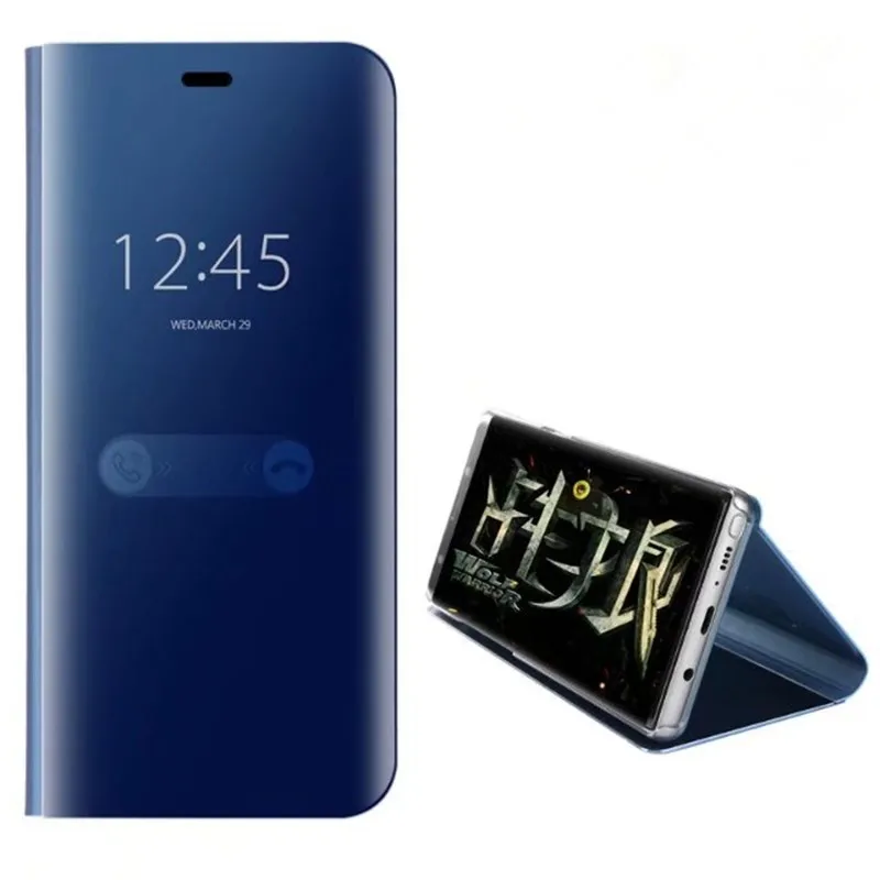 Чехол для смартфона прозрачный зеркальный флип чехол Samsung Galaxy S8 S9 A5 A7 Note 5 Note8
