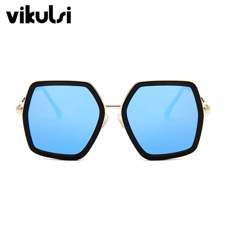 D334 black blue Квадратные роскошные солнцезащитные очки, брендовые дизайнерские женские солнцезащитные очки большого размера с кристаллами, женское большое зеркало в рамке, солнцезащитные очки для женщин UV400 - Цвет линз: D334 black blue