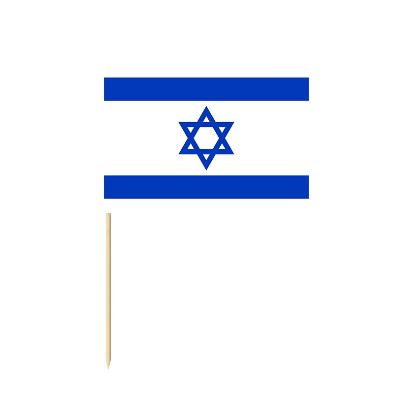 Israel 50pcs 50 шт. национальные флаги выбирает разные страны искусство зубочистки палочки для вечеринок Кекс/Торт/пирог/фрукты/мороженое Топпер украшения - Цвет: Israel 50pcs