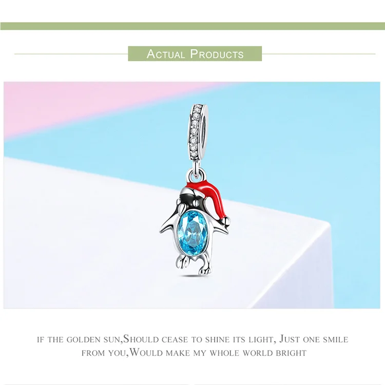 S925 серебро fit Pandora браслет DIY птица Единорог собака Бабочка Олень талисманы 925 синяя кристаллическая звезда Пингвин жесты бусины