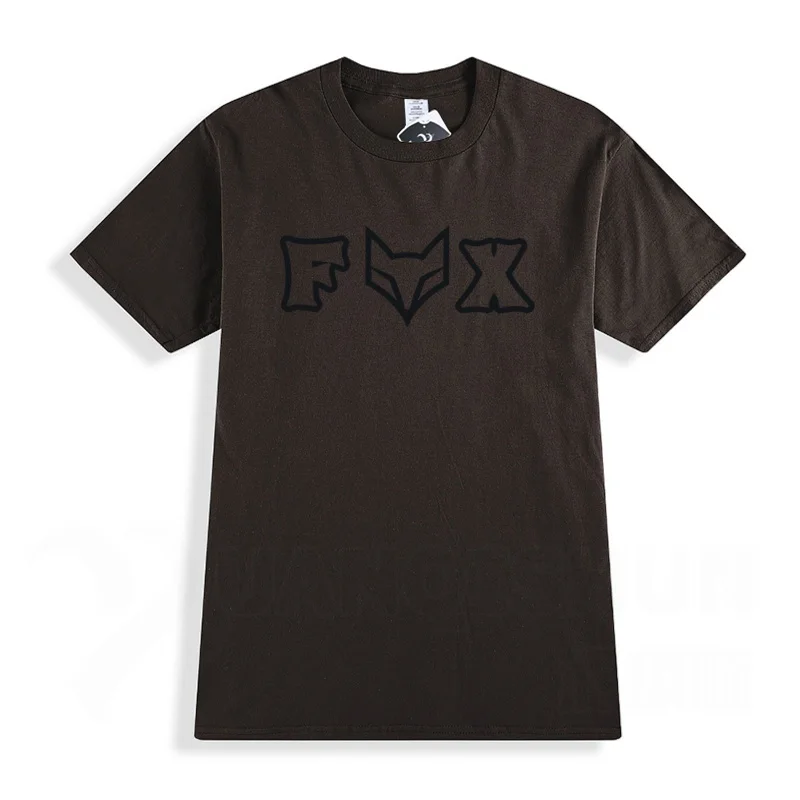 Новая модная мужская футболка с изображением лисы, 16 цветов, уличная футболка для активного отдыха, футболка унисекс в стиле Харадзюку, хип-хоп, 3XL - Цвет: Chocolate  2