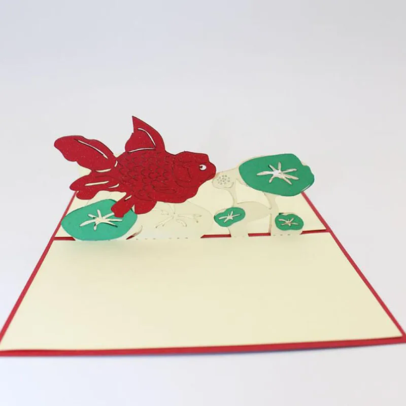 3D Pop Up Бумага лазерная резка поздравительные открытки креативная