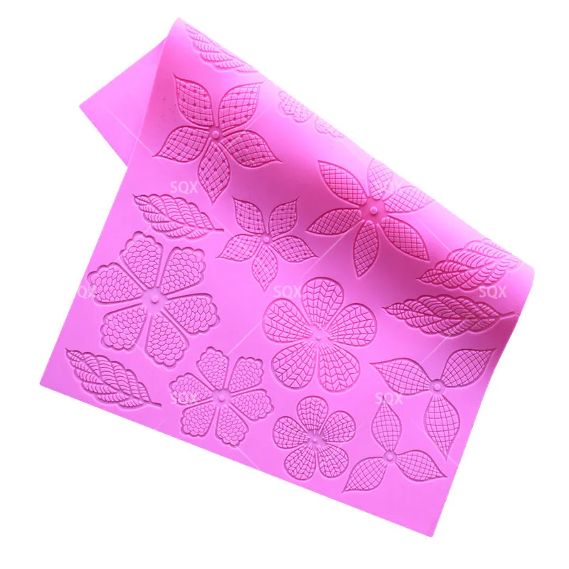 Leaves lace Silicone Mat Wedding Cake Decoration Lace Mold Mould Kitchen Accessories Fondant Tools LS150 | Дом и сад