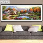 Алмазная живопись, картина 5D сделай сам с изображением красивой деревни, пейзажа, вышивка стразами, вышивка, украшение для дома XY20