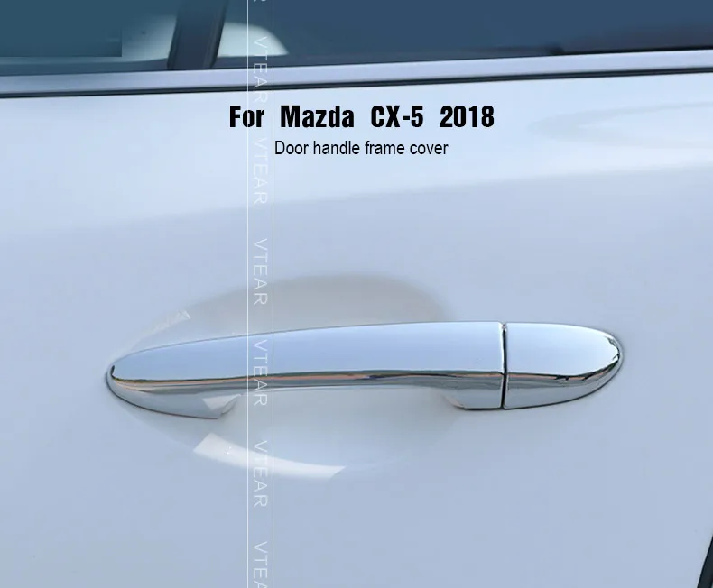 Vtear для Mazda CX-5 CX5 аксессуары для автомобиля наружные дверные ручки Крышка Автомобильная дверная Чаша отделка ABS Хром Стайлинг