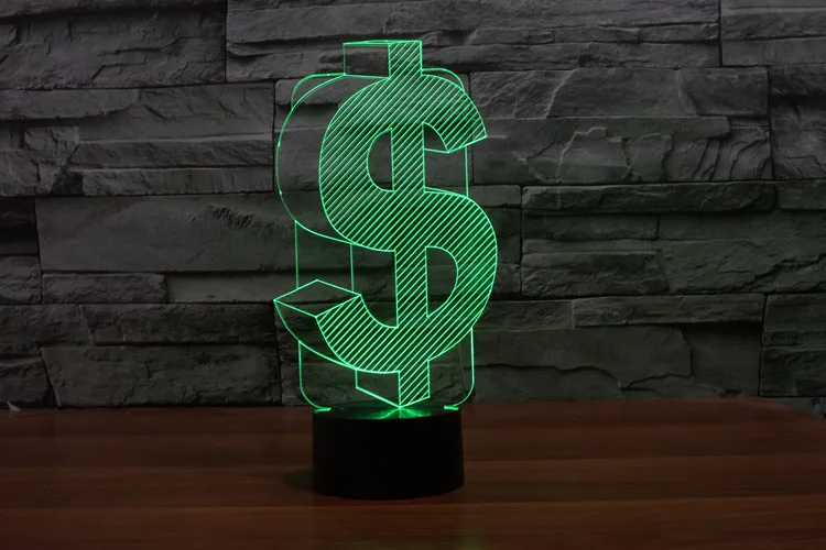 Детский подарок на день lamparas de mesa infantil 3D доллар USD корпоративный домашний декор
