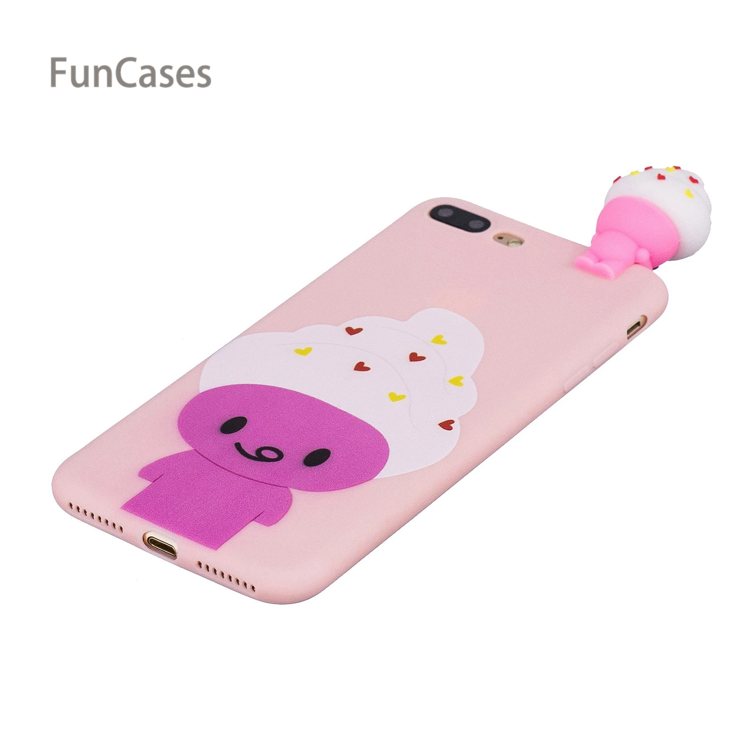 Прекрасный мороженое чехол для телефона СПС Capinha iPhone 7 Plus Мягкие TPU задняя крышка