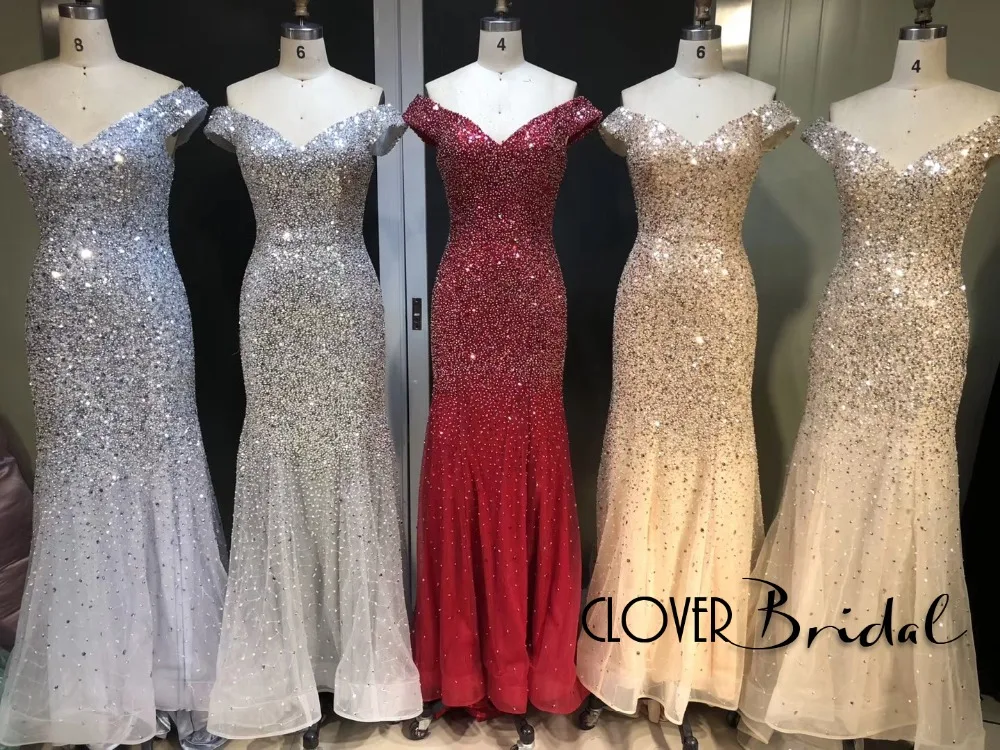 Бесплатная доставка платье с бусинами длинное русалки для выпускного вечера