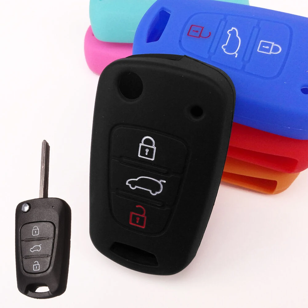 Новый стиль 3 кнопочный силиконовый чехол для ключа с дистанционным управлением