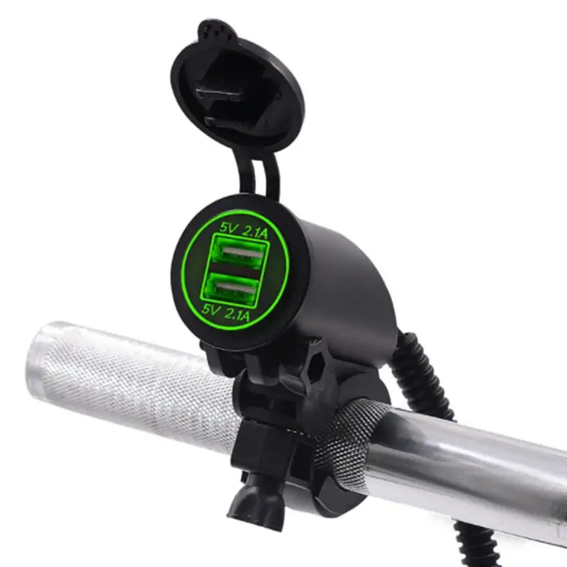 VODOOL 12V 24V универсальный мотоцикл 4.2A двойной USB автомобильный адаптер зарядное