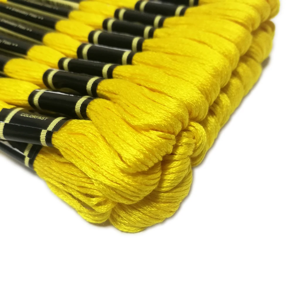 24 мотка многоцветная нить для вышивания нити из египетского длинного волокна DMC