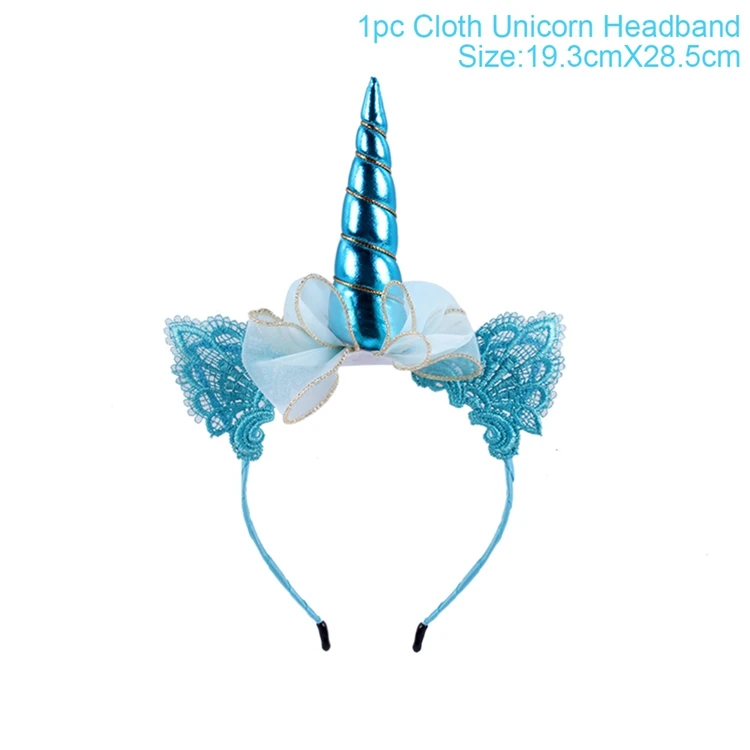 unicorn headband 6 QIFU Unicorn Party Decorations Unicorn Birthday Party Supplies Unicornio Party Headband Set Girl Deco Baby Shower Decorations - Цвет: unicorn headband 6