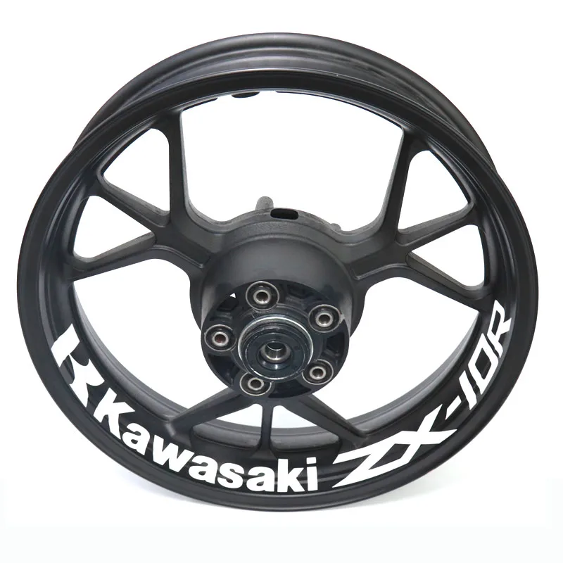 Для KAWASAKI ZX-10R ZX10R ZX10R мотоциклетные передние и задние пользовательские внутренние обода наклейки колеса Светоотражающие наклейки в полоску - Цвет: 14