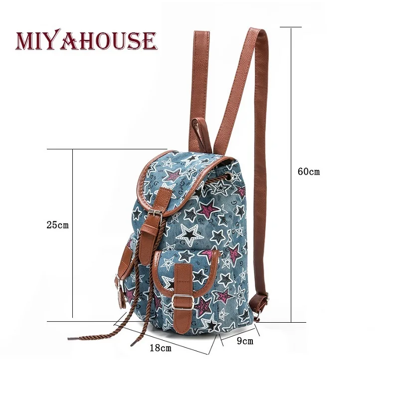 Miyahouse в богемном стиле Стиль школьный Мини рюкзак для девочек-подростков из