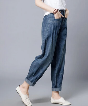 Брюки шаровары женские хлопковые с завышенной талией|high waist capris|high waistjeans pants for women