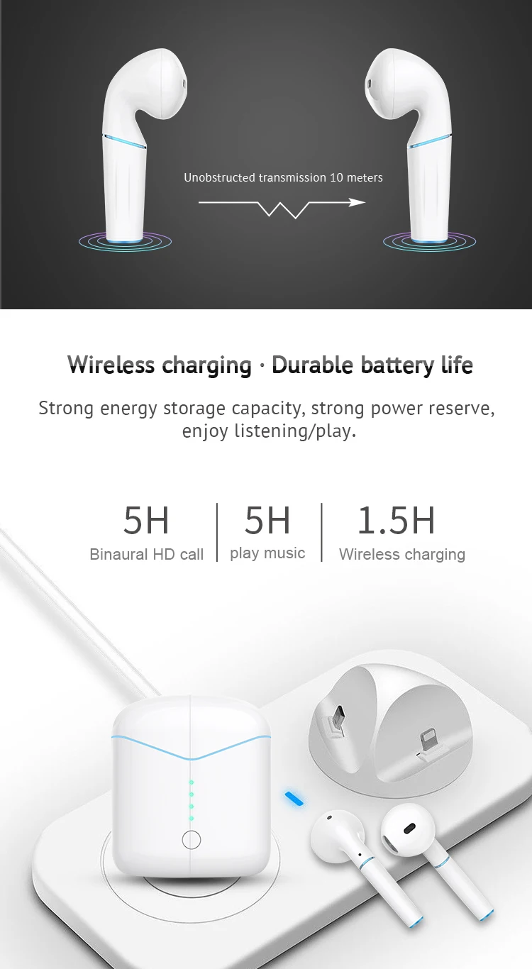 Оригинальные TWS True 5,0 Bluetooth мини беспроводные наушники 6D стерео наушники сенсорный регулятор громкости гарнитура Беспроводная зарядка коробка Mi