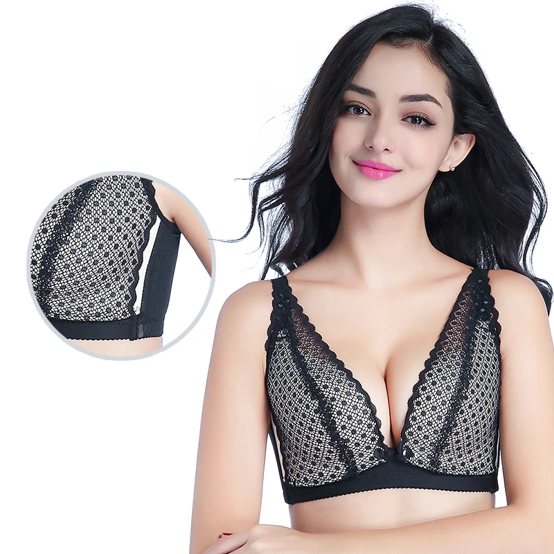 Бюстгальтер для кормящих мам черный кружевной бюстгальтер без косточек