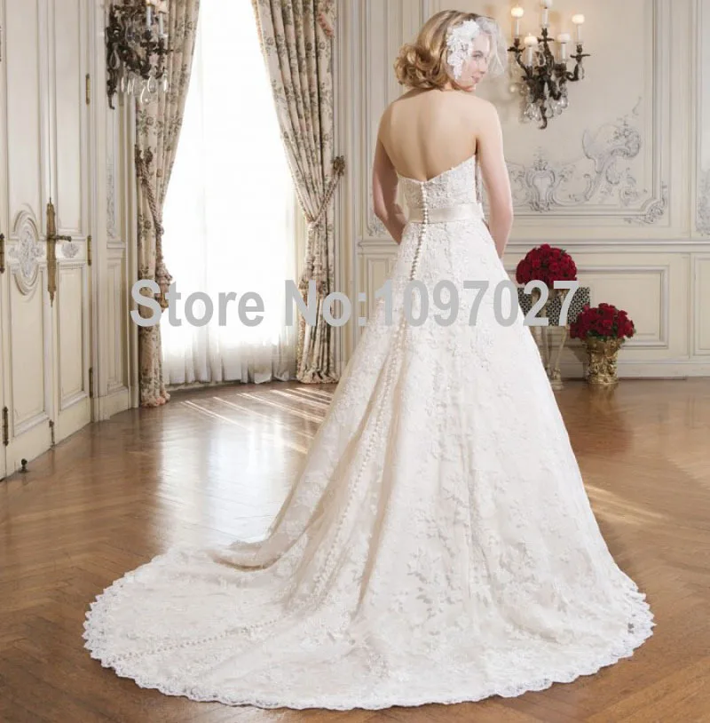 Белый Свадебные Платья Аппликация Кружева Бисером Кристалл От Плеча Длиной до