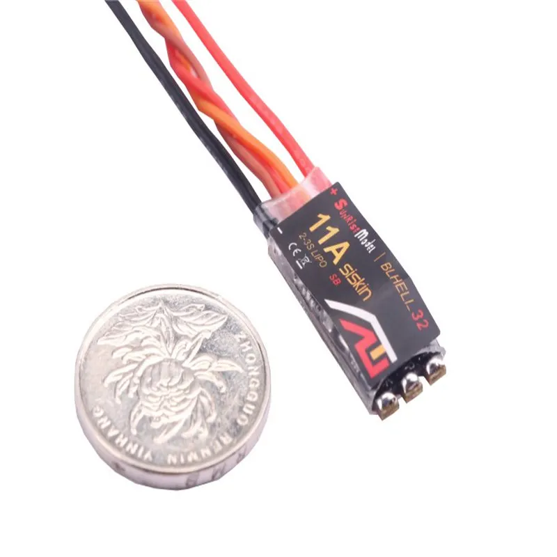 Sunrise Siskin BLHeli-32 11A SB 2-3S ESC с 5В/2а SBEC для радиоуправляемых самолетов мультикоптеров