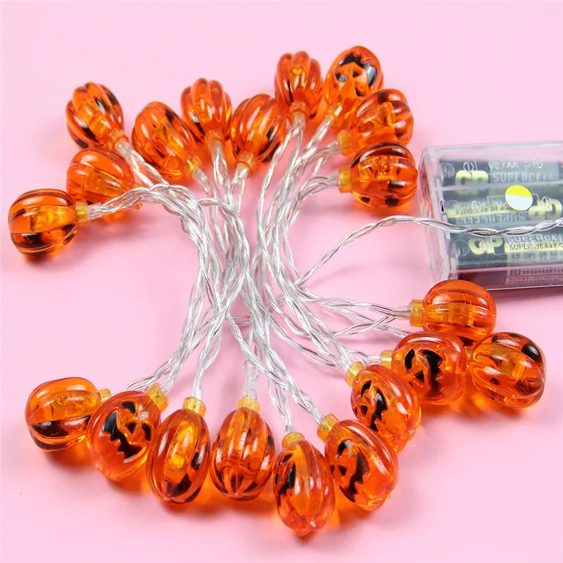 

20leds 40leds Handing Halloween Pumpkin String Lights Halloween Decoration Outdoor Pumpkin Led Light Ghost For DIY Home Outdoor