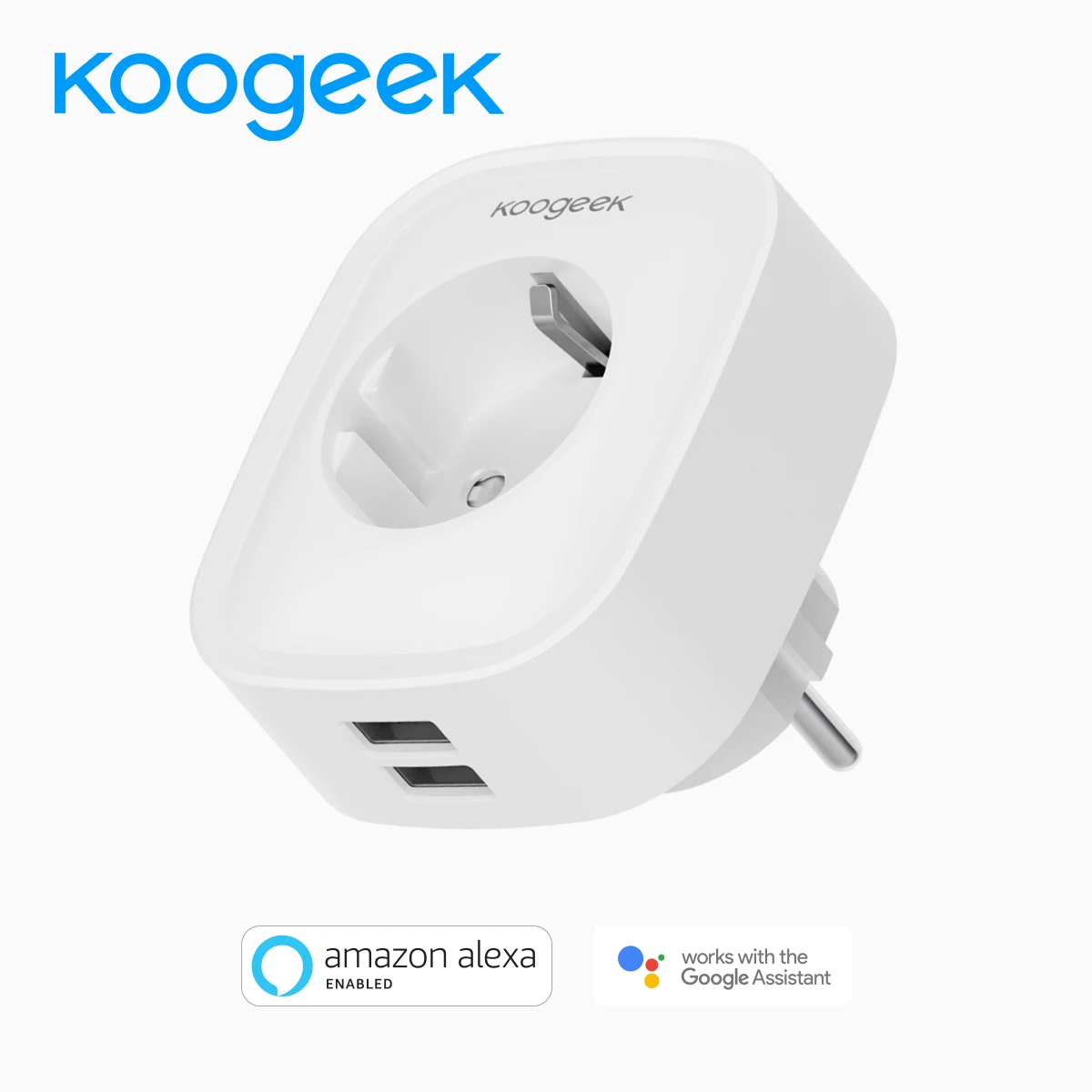 Koogeek беспроводной включенный смарт-разъем w/1 розетка переменного тока 2 usb-порта совместимый для Alexa пульт дистанционного управления в любом месте Голосовое управление таймер